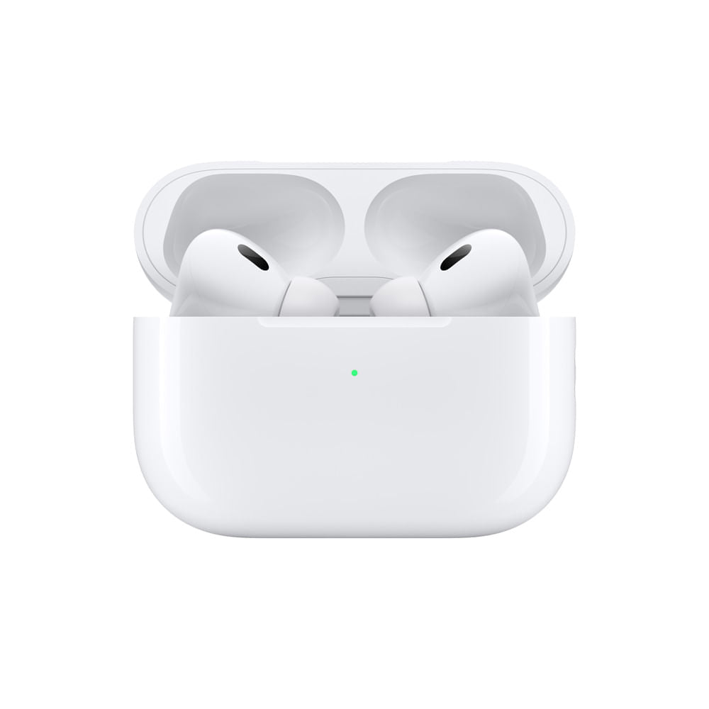 Audífonos inalámbricos AirPods Pro 2 de Apple, audífonos Bluetooth, Cancelación Activa de Ruido, Modo Ambiente, Audio Espacial Personalizado, Sonido de Alta fidelidad, Chip H2, Carga USB-C - Blanco