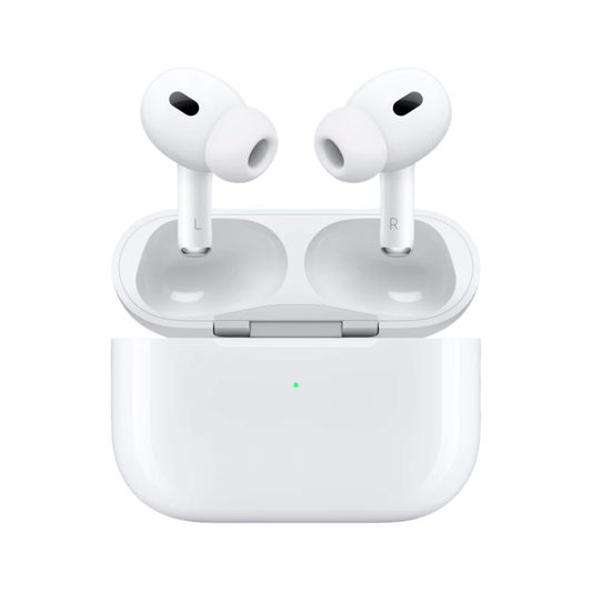 Audífonos inalámbricos AirPods Pro 2 de Apple, audífonos Bluetooth, Cancelación Activa de Ruido, Modo Ambiente, Audio Espacial Personalizado, Sonido de Alta fidelidad, Chip H2, Carga USB-C - Blanco