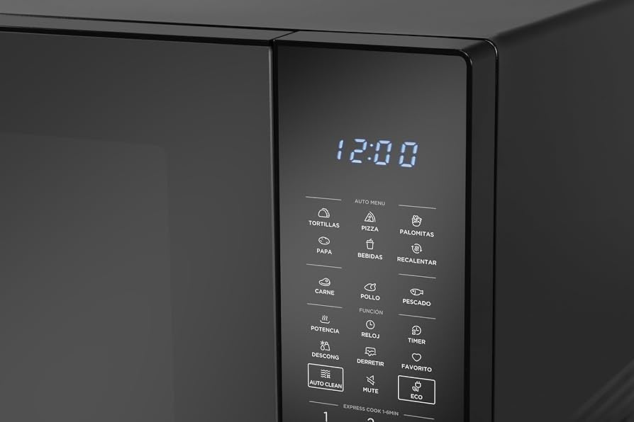 Midea MMDK14S2MB Horno de Microondas 1.4 Pies Cúbicos 40L SmartECO Negro Puerta Espejo