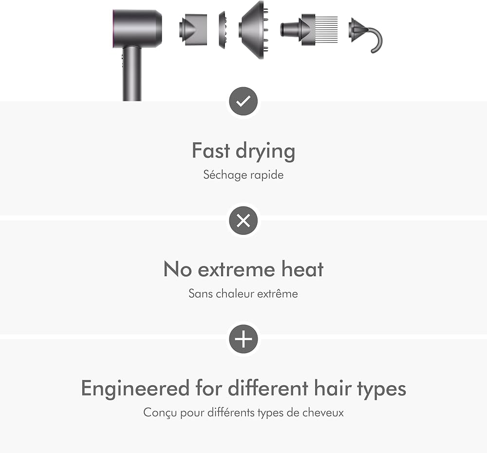 Secadora de Cabello Dyson Supersonic Hair Dryer HD07, Mediano